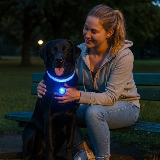 Collier lumineux pour chien | NightSafe - Vie2chien